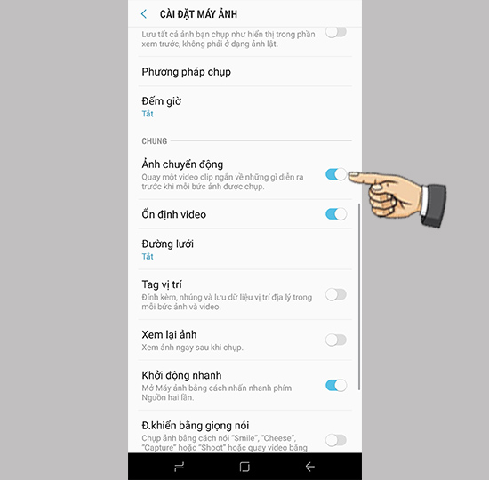 Kích hoạt tính năng